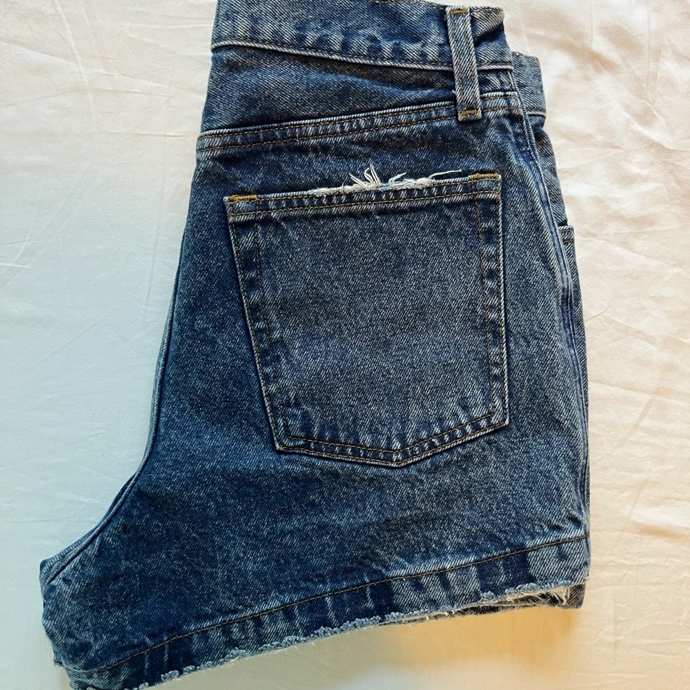 Abercrombie & Fitch Dark Blue Jean Shorts - Picture 7 of 7